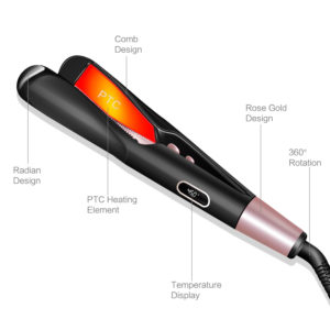 2 in 1 Electric Hair Straightener Ceramic Curling Wand Iron Curler For Men and Women