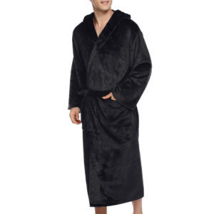 Patch Pocket Flannel Nightgown for Men and Women