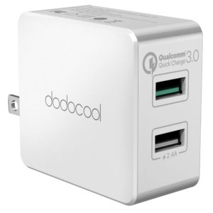 Dodocool 30W Dual USB Wall Charger with Quick Charge Power Adapter with Foldable US Plug for LG G5 HTC One A9 Xiaomi Mi 5 LeTV Le MAX Pro & More USB