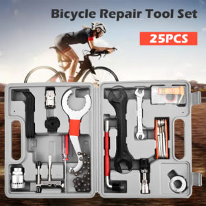 Universal Bicycle Home Mechanic 25pc Tool Kit Set Repair With A Case