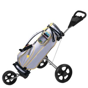 New Foldable 3 Wheel Golf Pull Push Cart Trolley Scorecard