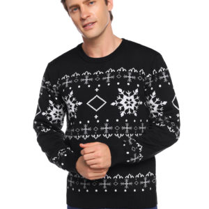 Men Thick Pullover Sweater Snowy