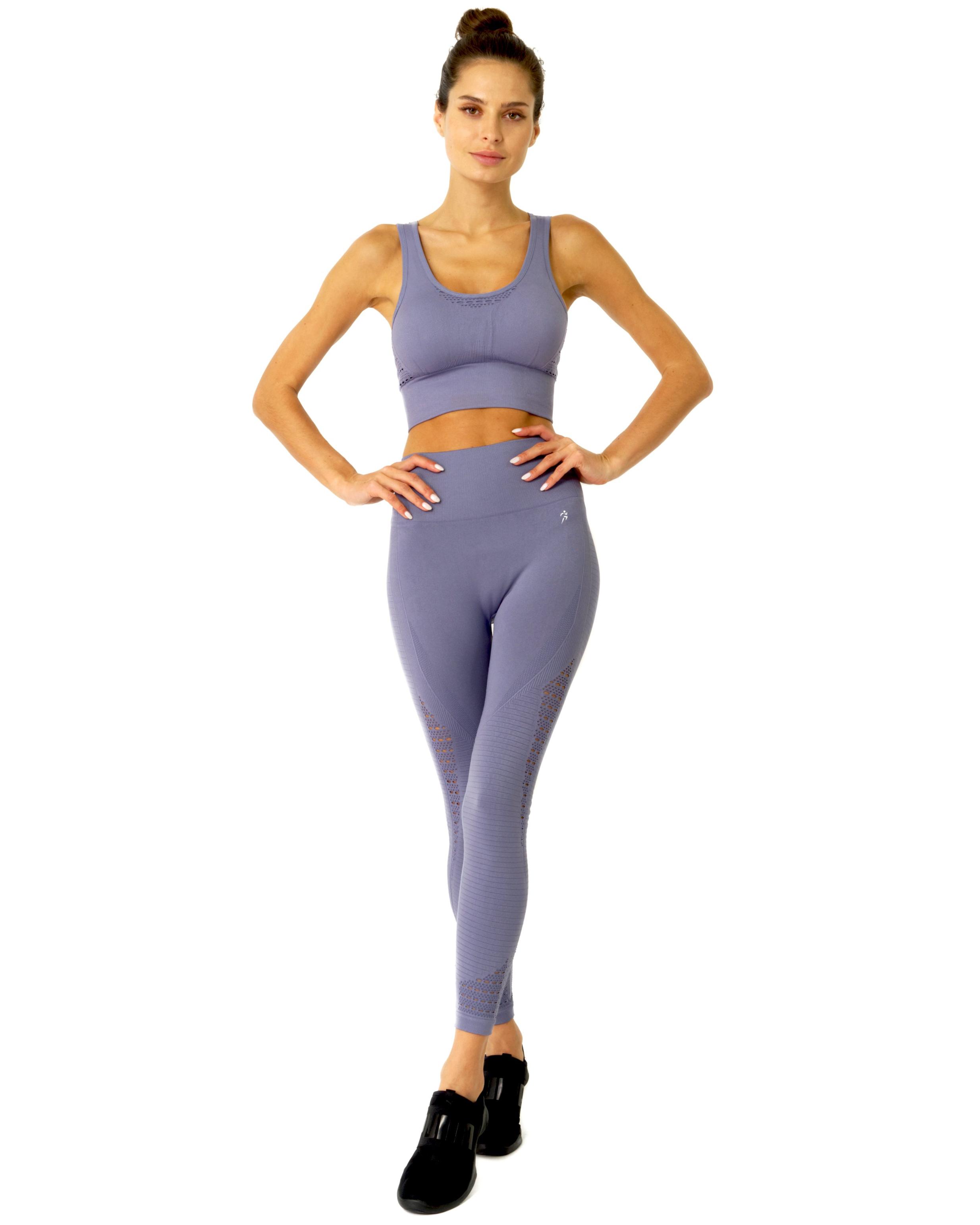 Savoy Active's Mesh Seamless Set - Grey Purple